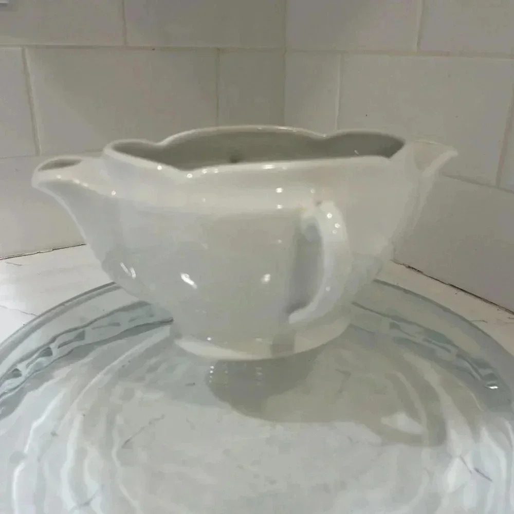 French Apilco Gravy Separator Classic Whiteware Porcelain Made in France